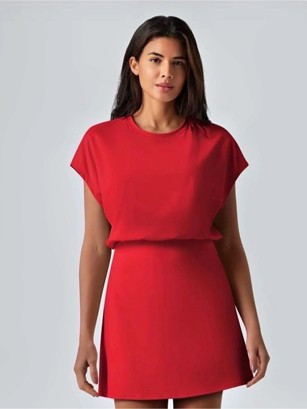 Halara Red A-Line Mini Dress